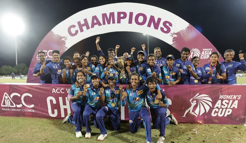 Sri Lanka's winning team of the Women's Asia Cup