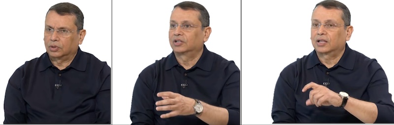 Uday Shankar gesticulating